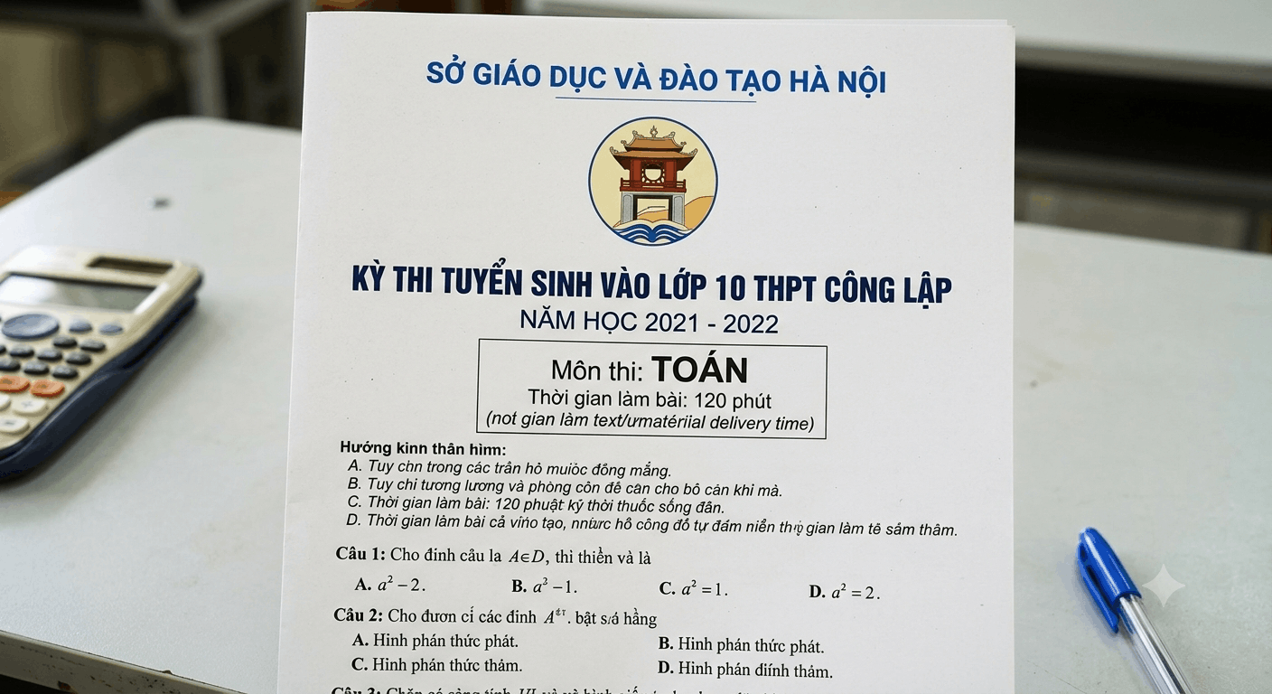 Kì thi tuyển sinh lớp 10 THPT - Môn Toán (2021 - 2022)